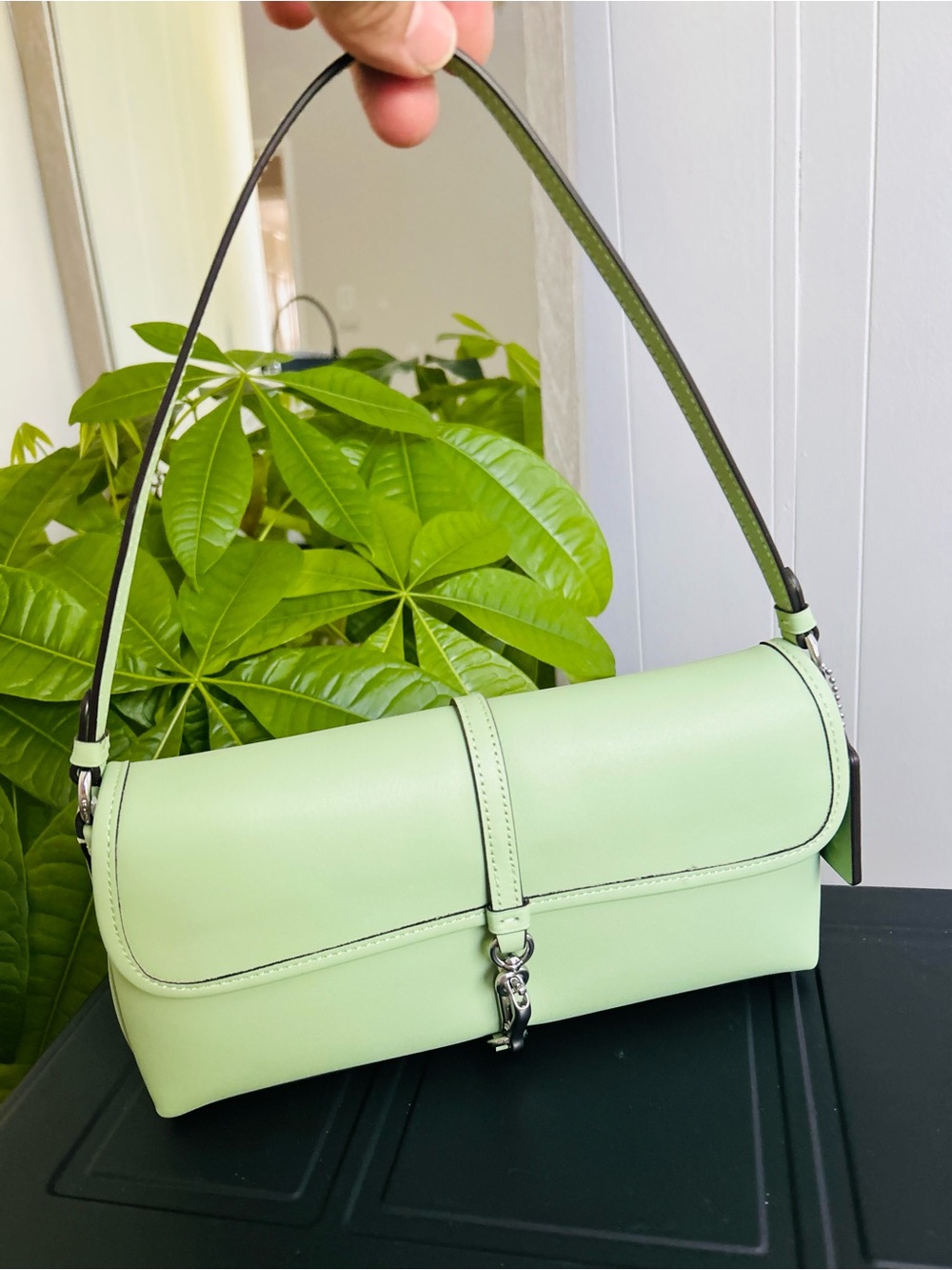 NWT Coach Leather Hampton Shoulder Bag- Pale Pistachio CP132